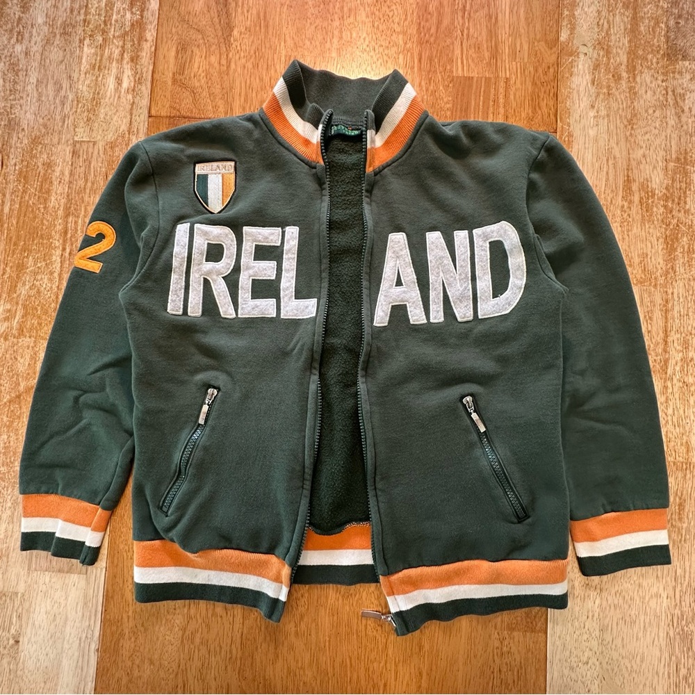 Ireland Bomber Men's Jacket - Green and Orange